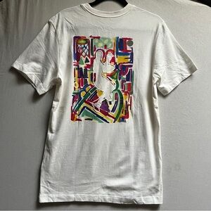 Nike Air Jordan Abstract Painted Graphic Tee White Mens Small